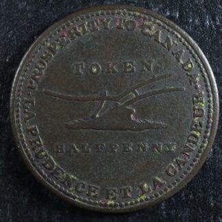 UC-2A1 Halfpenny token Lesslie & sons Upper Canada York Kingston Breton 718
