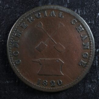 UC-9A6 Halfpenny token 1820 Upper Canada Commercial Change ship Breton 727