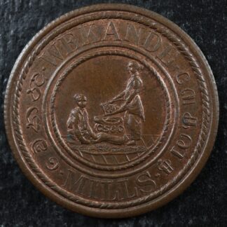 Wekande Mills Coffee Plantation token 1843 Ceylon Pr#96 Copper