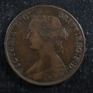 1 cent 1864 Nova Scotia Canada Queen Victoria c ¢ NS F-15