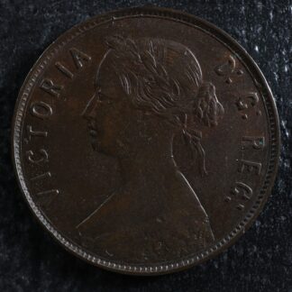 1 cent 1865 Newfoundland Canada Queen Victoria c ¢ NFLD EF-40