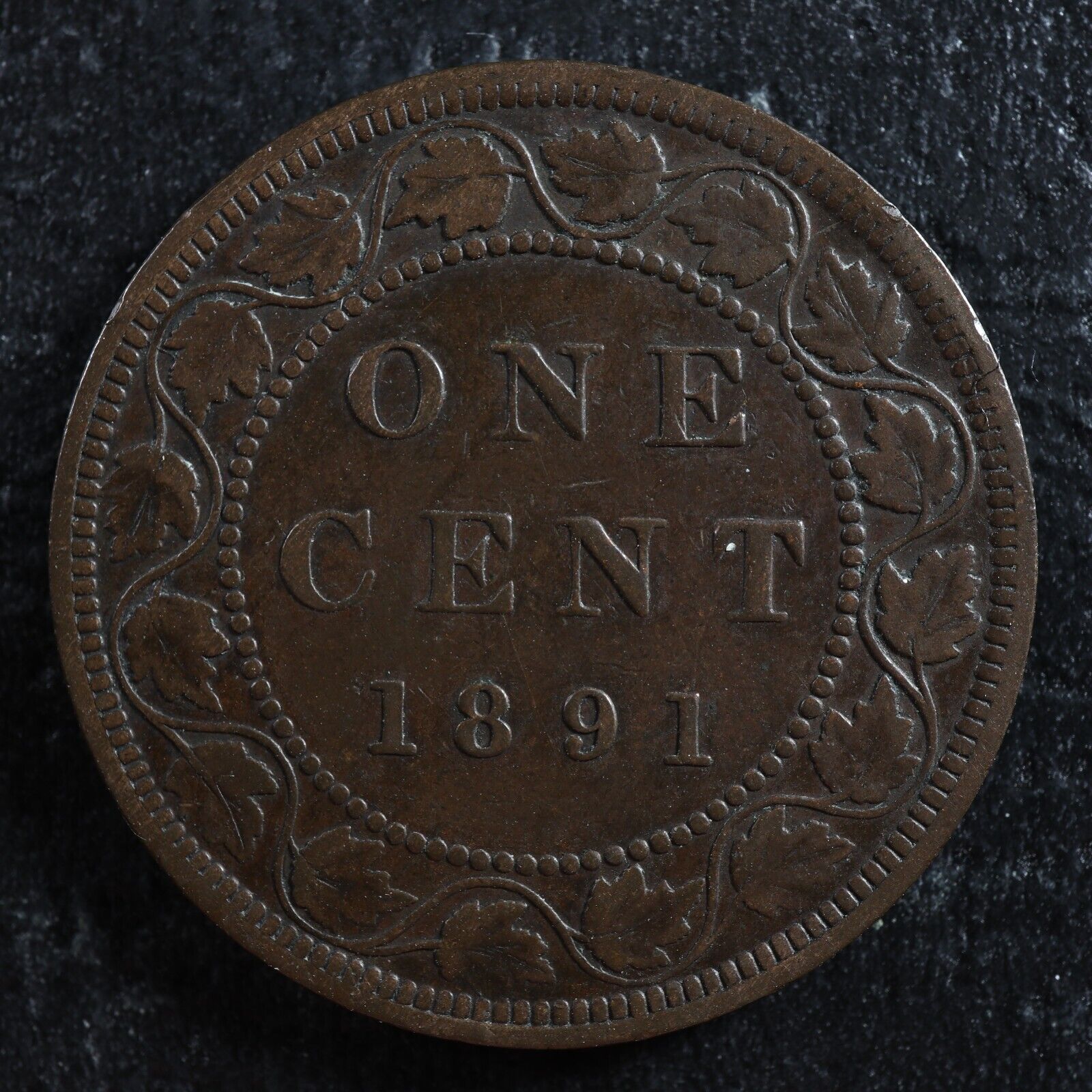 1 Cent 1891 SD LL Obv. 3 Canada One Large Penny Bronze Queen Victoria C ...