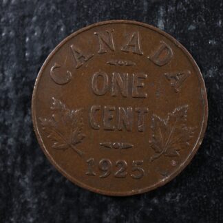 1 cent 1925 Canada one small penny King George V c ¢ F-15