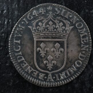 1/12 écu à la mèche courte 1644A Paris France KM#140.1 silver