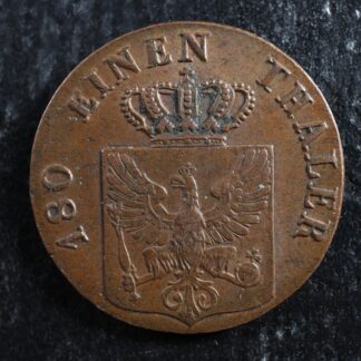 2 pfenninge 1838D Prussia German States KM#406 copper Prusse Preußen pfennig