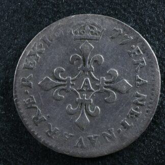 4 sols des Traitants 1677A Paris France KM#232.1 silver