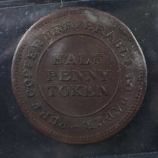 AM-1A2-ICCS-EF-40-Halfpenny-token-Pure-Copper-preferable-Canada-ship-Breton-966-277243488878-2