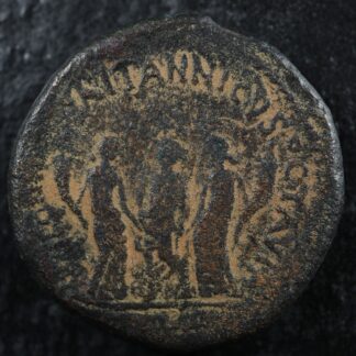 Claudius AE Judaea Caesarea Panias 41-48 RPC 4842 Britannicus Antonia Octavia