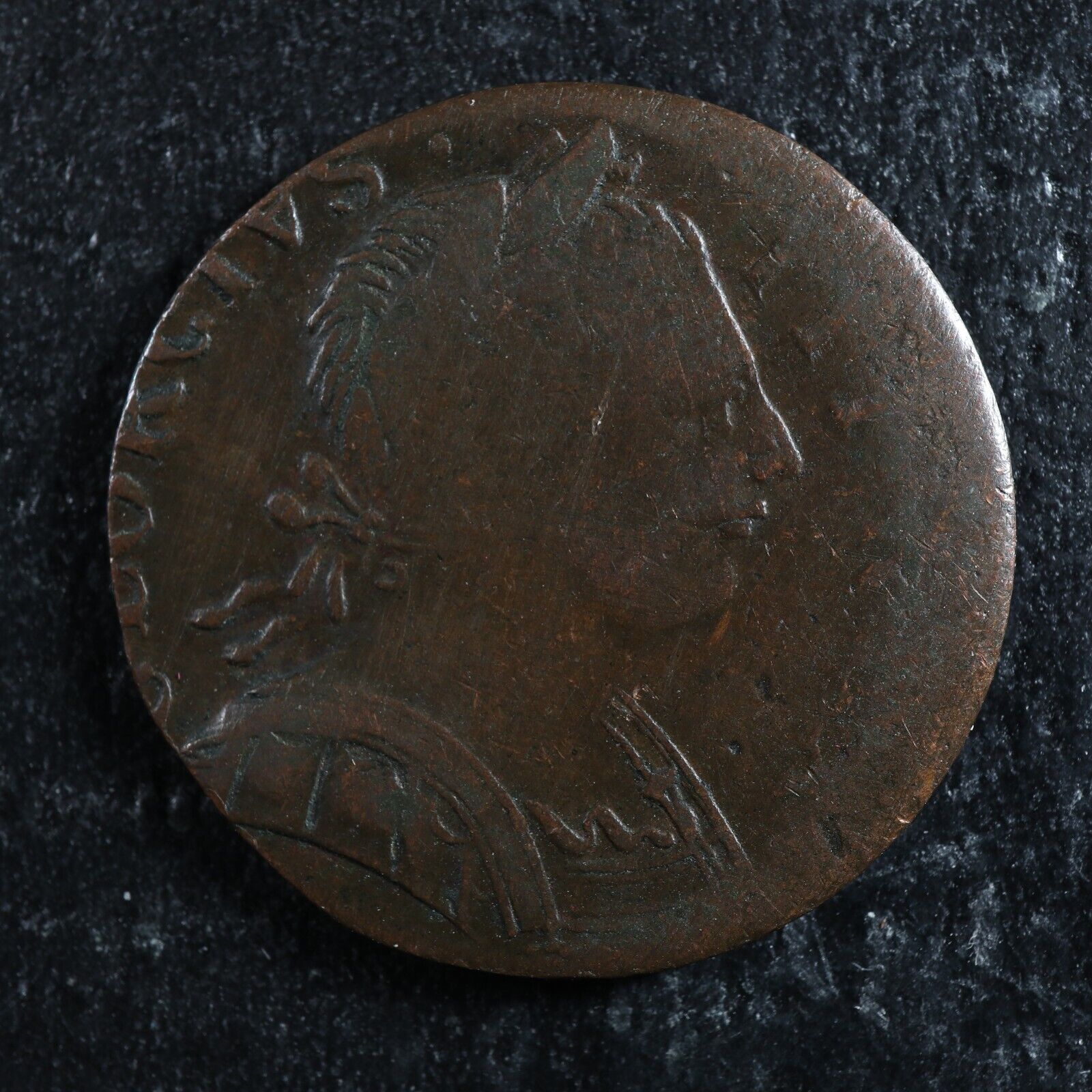 Farthing-1774-Great-Britain-KM602-Bronze-UK-Grande-Bretagne-Error-Offstruck-276209461948-2