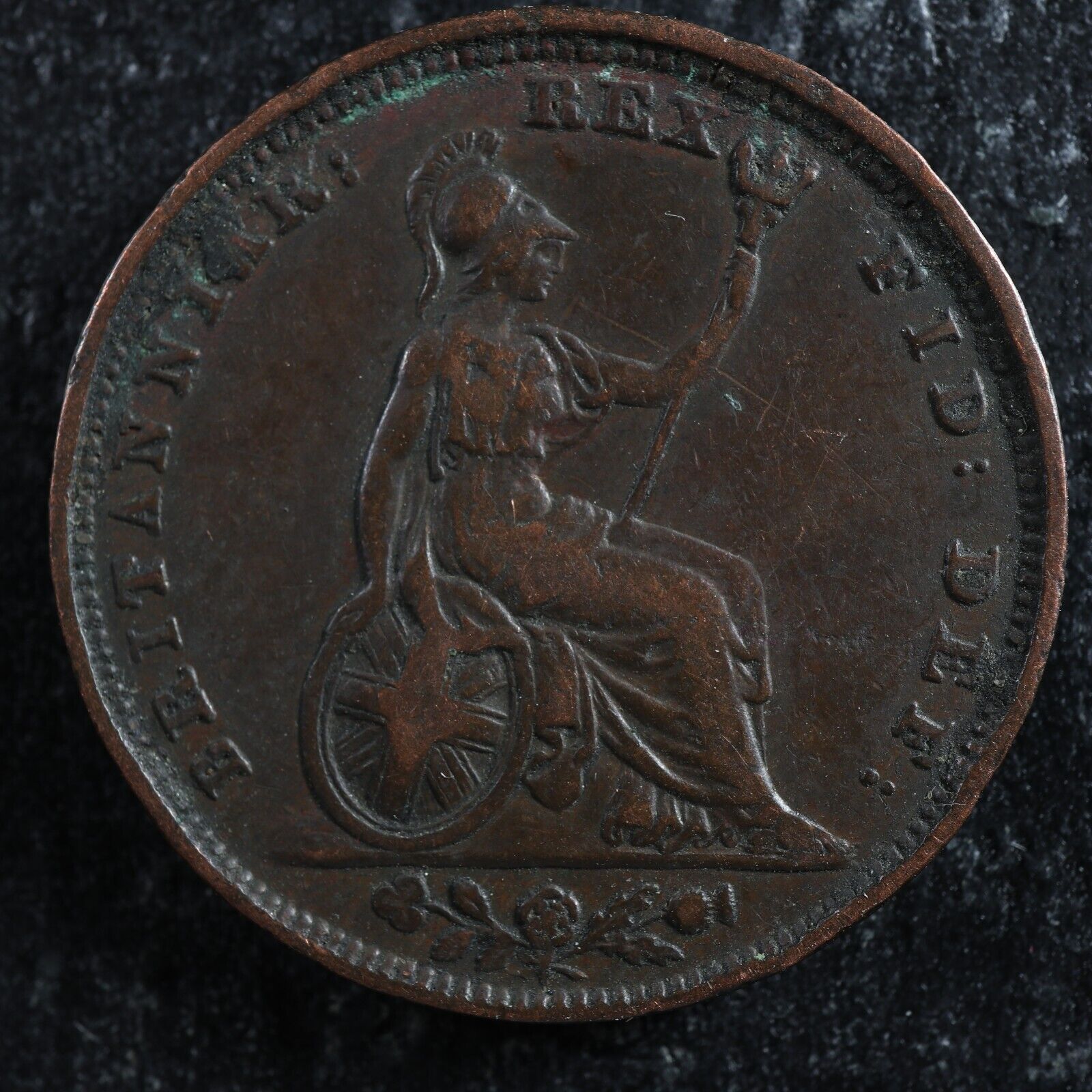 Farthing-1827-Great-Britain-KM697-Copper-one-UK-GB-Grande-Bretagne-14-275677126468-2