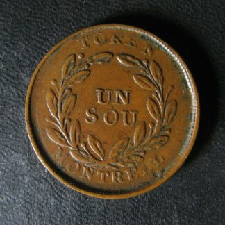 LC-32A Bouquet Sou token Montreal Lower Bas Canada Quebec Breton 687