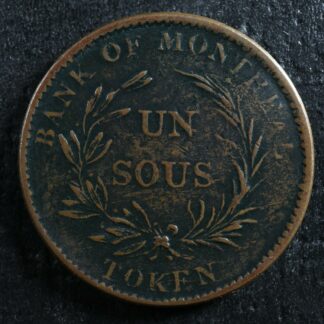 LC-3A2 Un Sous token Lower Bas Canada Bank of Montreal Québec Bouquet Breton 714