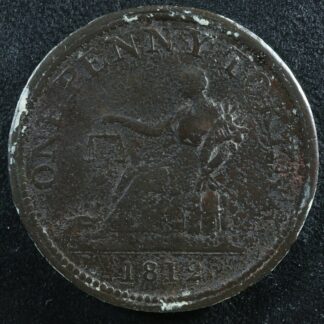 LC-47A1 One Penny token 1812 Lower Bas Canada Quebec Tiffin Commerce Breton 957