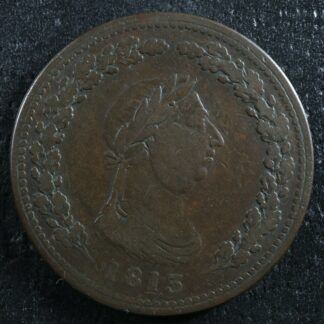 LC-47C1 One Penny token 1813 Lower Bas Canada Quebec Tiffin Commerce Breton 958