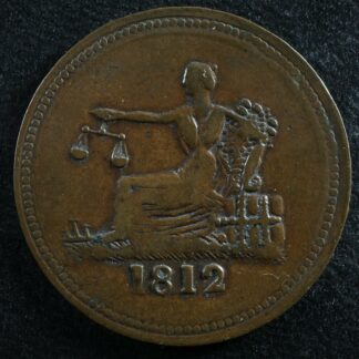 LC-48C1 TF-8 Halfpenny token 1812 Lower Bas Canada Quebec Tiffin Breton 961