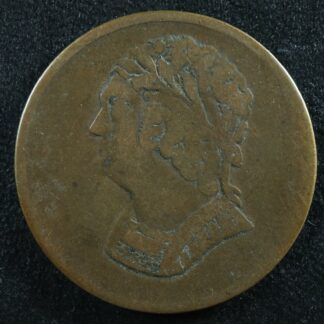 LC-60-12 1820 token Lower Bas Canada Quebec Bust and Harp Breton 1012