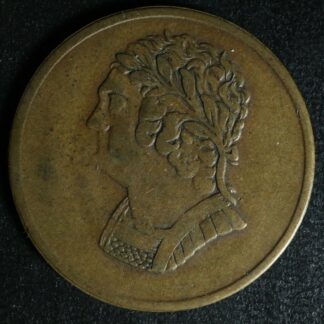 LC-60-13 1820 token Lower Bas Canada Quebec Bust and Harp Breton 1012
