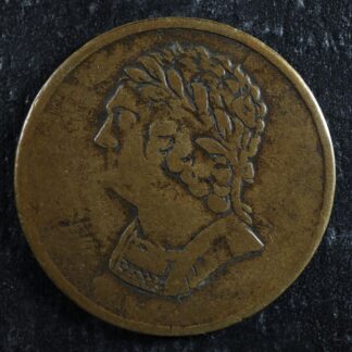 LC-60-13 1820 token Lower Bas Canada Quebec Bust and Harp Breton 1012