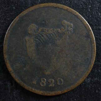 LC-60-18 1820 token Lower Bas Canada Quebec Bust and Harp Breton 1012