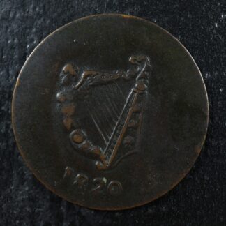 LC-60-3 1820 token Lower Bas Canada Quebec Bust and Harp Breton 1012