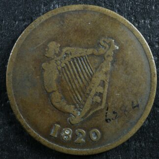 LC-60-7 1820 token Lower Bas Canada Quebec Bust and Harp Breton 1012