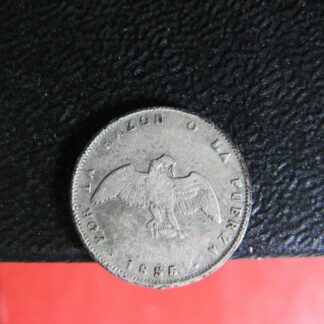 Medio decimo 1855/3 Chile KM#121 silver coin 1/2 Chili