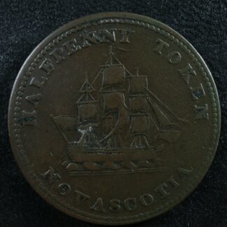 NS-11A1 5.76g Halfpenny token 1815 Canada Nova Scotia Halifax Breton 884