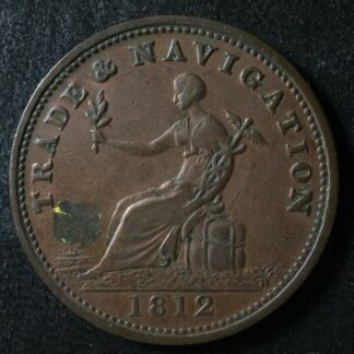 NS-19A1 Halfpenny 1812 token Canada Nova Scotia Trade & Navigation Breton 963