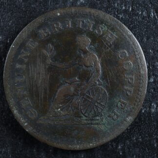 NS-25A2 Halfpenny token 1815 Canada Nova Scotia Halifax Britannia Breton 886