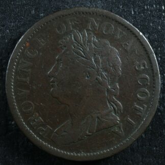 NS-2A4 One penny token 1824 Canada Nova Scotia Thistle Breton 868