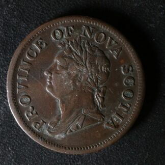 NS-2B2 One penny token 1832 Canada Nova Scotia PNS-402 Breton 870