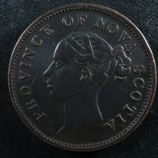 NS-2C1 One Penny token 1840 7 fringes Canada Nova Scotia Thistle Breton 873