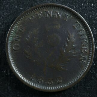 NS-4A2 One Penny token 1832 Canada Nova Scotia Thistle Breton 870