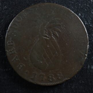 One penny 1788 Barbados KM#Tn8 Copper Barbade