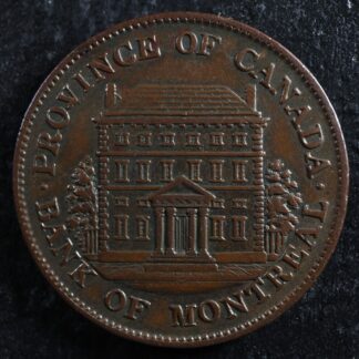 PC-1B1 Halfpenny 1844 token Province of du Canada Montreal Breton 527