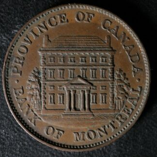 PC-1B2 Halfpenny 1844 token Province of du Canada Montreal Quebec Breton 527