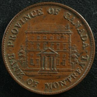 PC-1B5 Halfpenny 1844 token Province of du Canada Montreal Quebec Breton 527