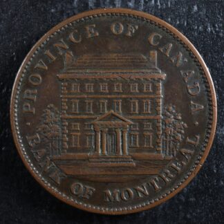 PC-2B One penny token 1842 Province of Canada Bank of Montreal Co 77 Breton 526