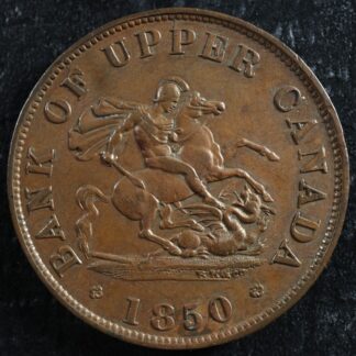 PC-5A Halfpenny 1850 token Bank of Upper Canada Breton 720