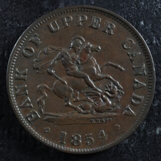 PC-5C1 Halfpenny 1854 token Province of Upper Canada Bank Breton 720