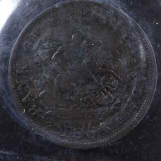 PC-5C2-ICCS-F-15-Halfpenny-1854-token-Crosslet-4-Upper-Canada-Bank-Breton-720-277714272768-2