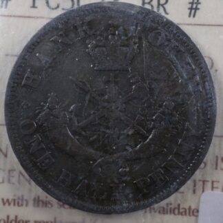 PC-5C2 ICCS F-15 Halfpenny 1854 token Crosslet "4" Upper Canada Bank Breton 720