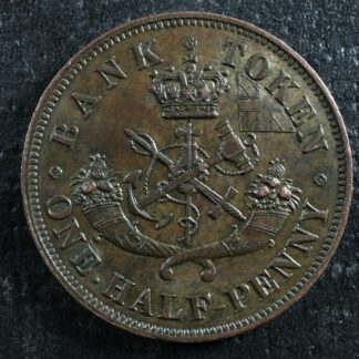 PC-5D Halfpenny 1857 token Province of Upper Canada Bank Breton 720