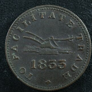UC-12B2 Halfpenny token 1833 Upper Canada To Facilitate Trade ship Breton 730