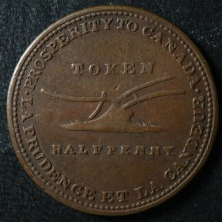 UC-2A1 Halfpenny token Lesslie & sons Upper Canada York Kingston Breton 718