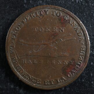 UC-2A4 Halfpenny token Lesslie & sons Upper Canada York Kingston Breton 718