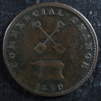 UC-9A2 Halfpenny token 1820 Upper Canada Commercial Change ship Breton 727
