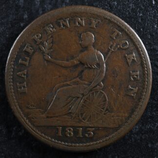 WE-1A2 Halfpenny token 1813 Field Marshal Wellington Canada Breton 969