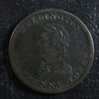 WE-8A2 Halfpenny 1814 token Wellington Canada Britannia Breton 979