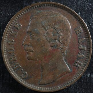 1 cent 1889H Sarawak KM#6 Copper C. Brooke Rajah